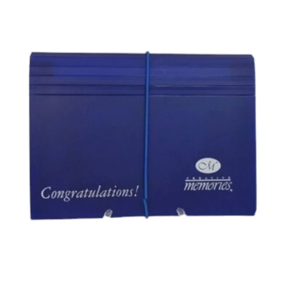 Creative Memories Photo File Organizer Blue Scrapbooking Album Stickers
